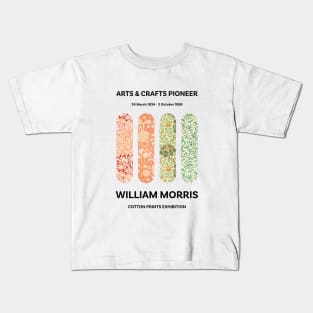 William Morris Textile Pattern, Cotton Prints Exhibition, Arts And Crafts Pioneer Kids T-Shirt